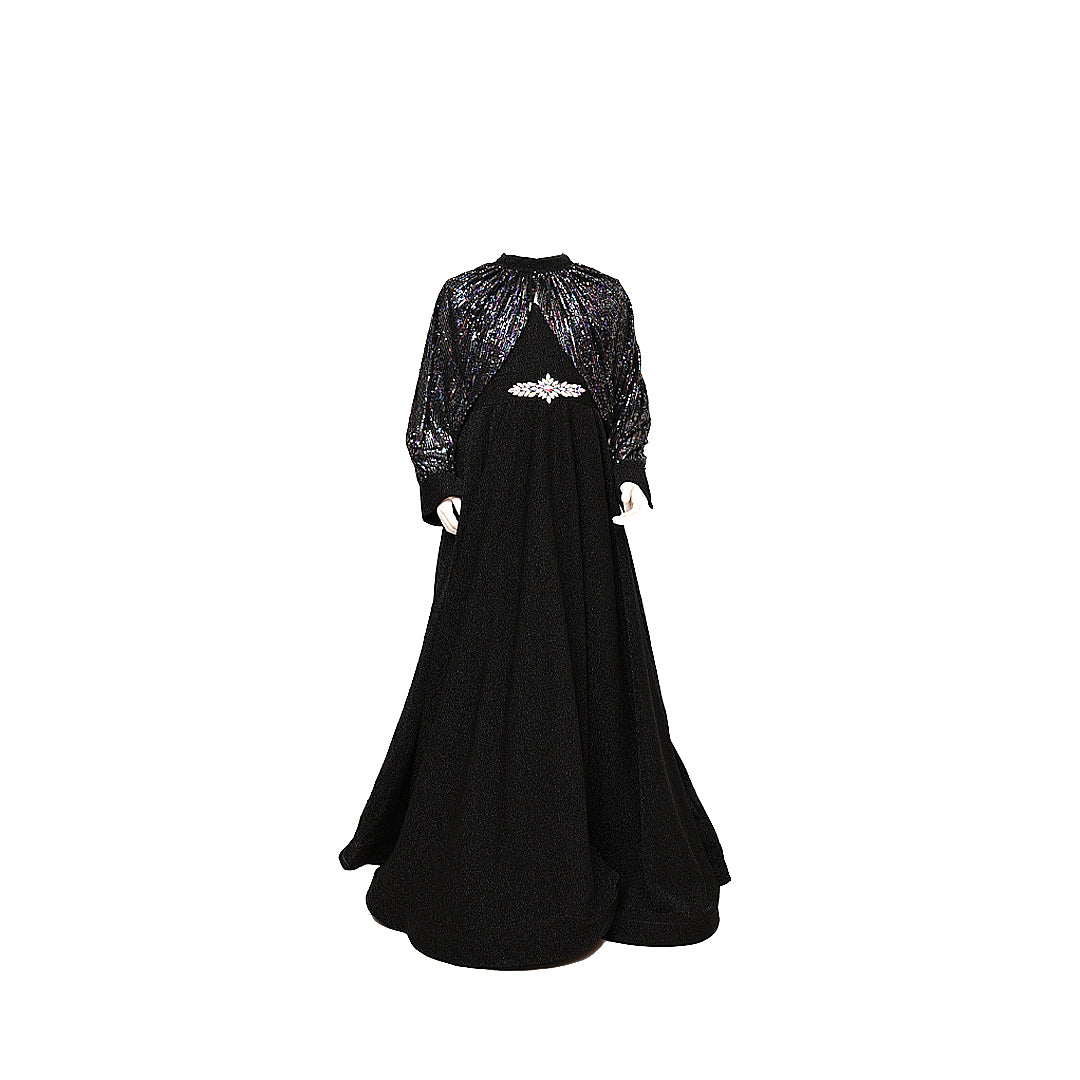 Turkish Style Moonlight Canon Silk Maxi with Koti