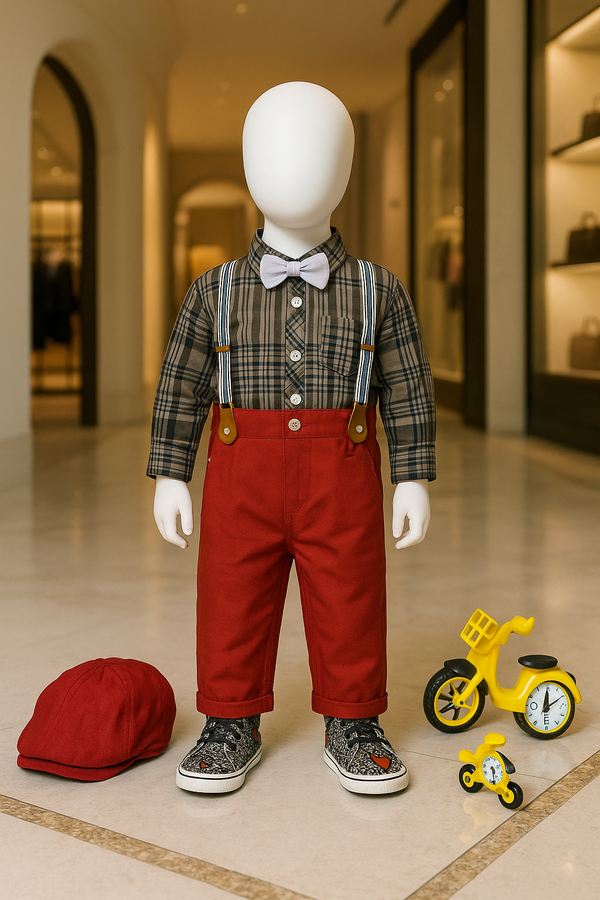 Baby Boy Classic Brown Check Shirt