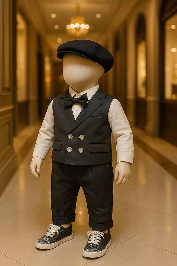 Boys 3-Piece Formal Suit With Cap