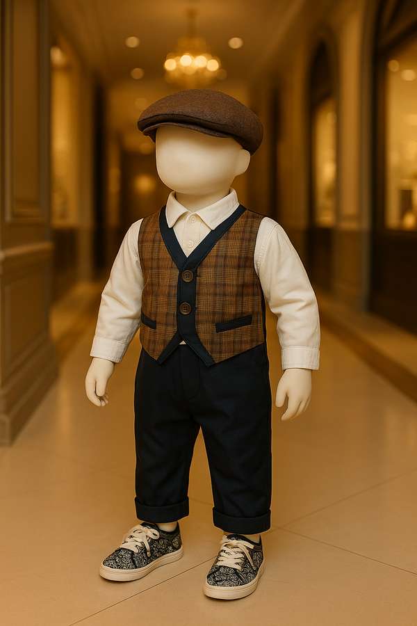 Baby Boy Jersey 3-Piece Suit with Cap