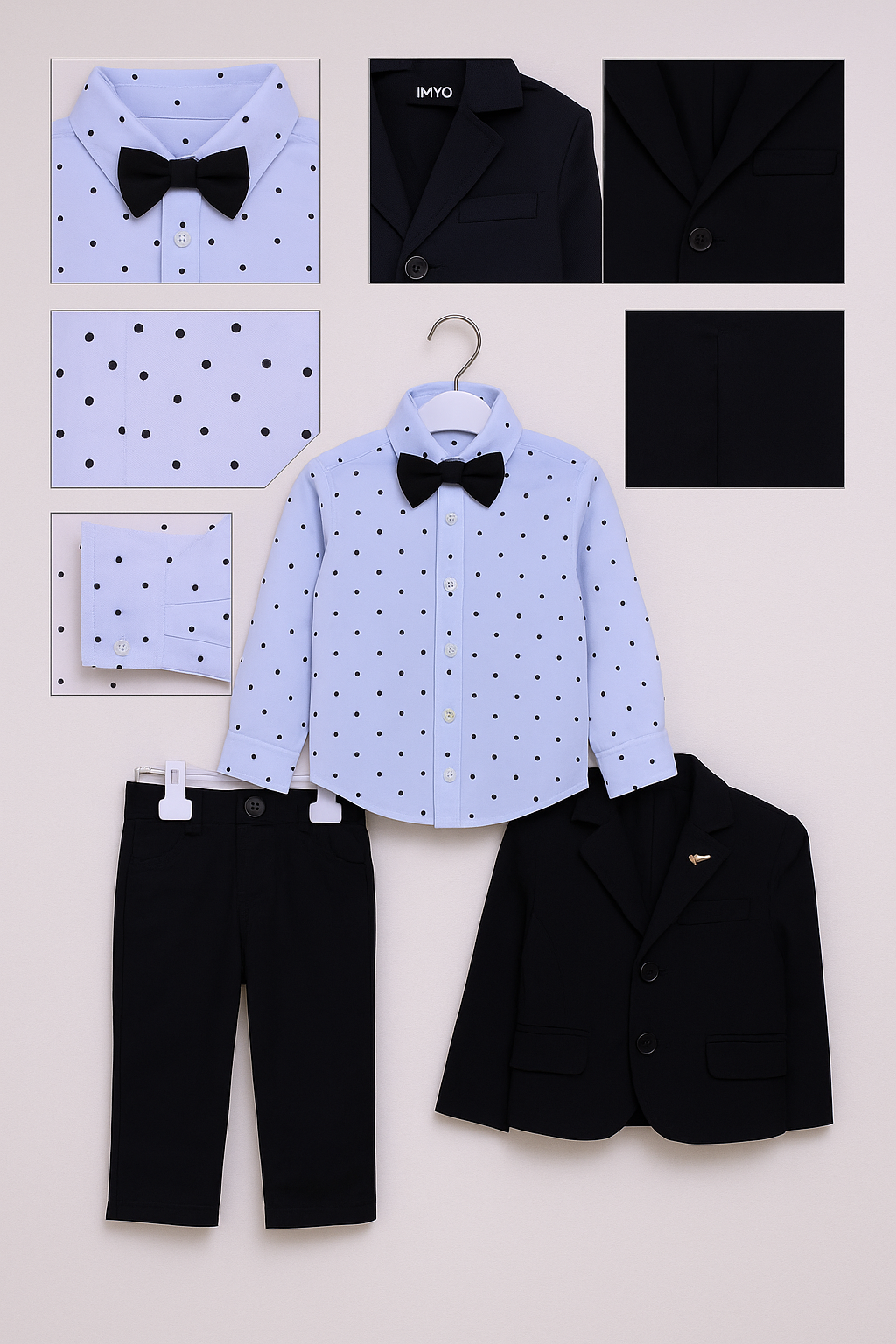 Boys White Pant Coat