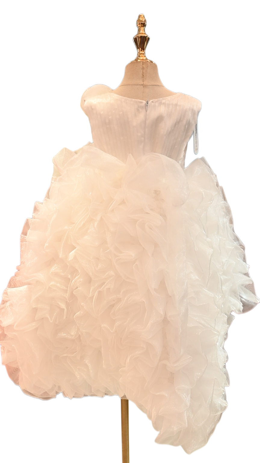 Peach, White & Black (High-Low Gown)