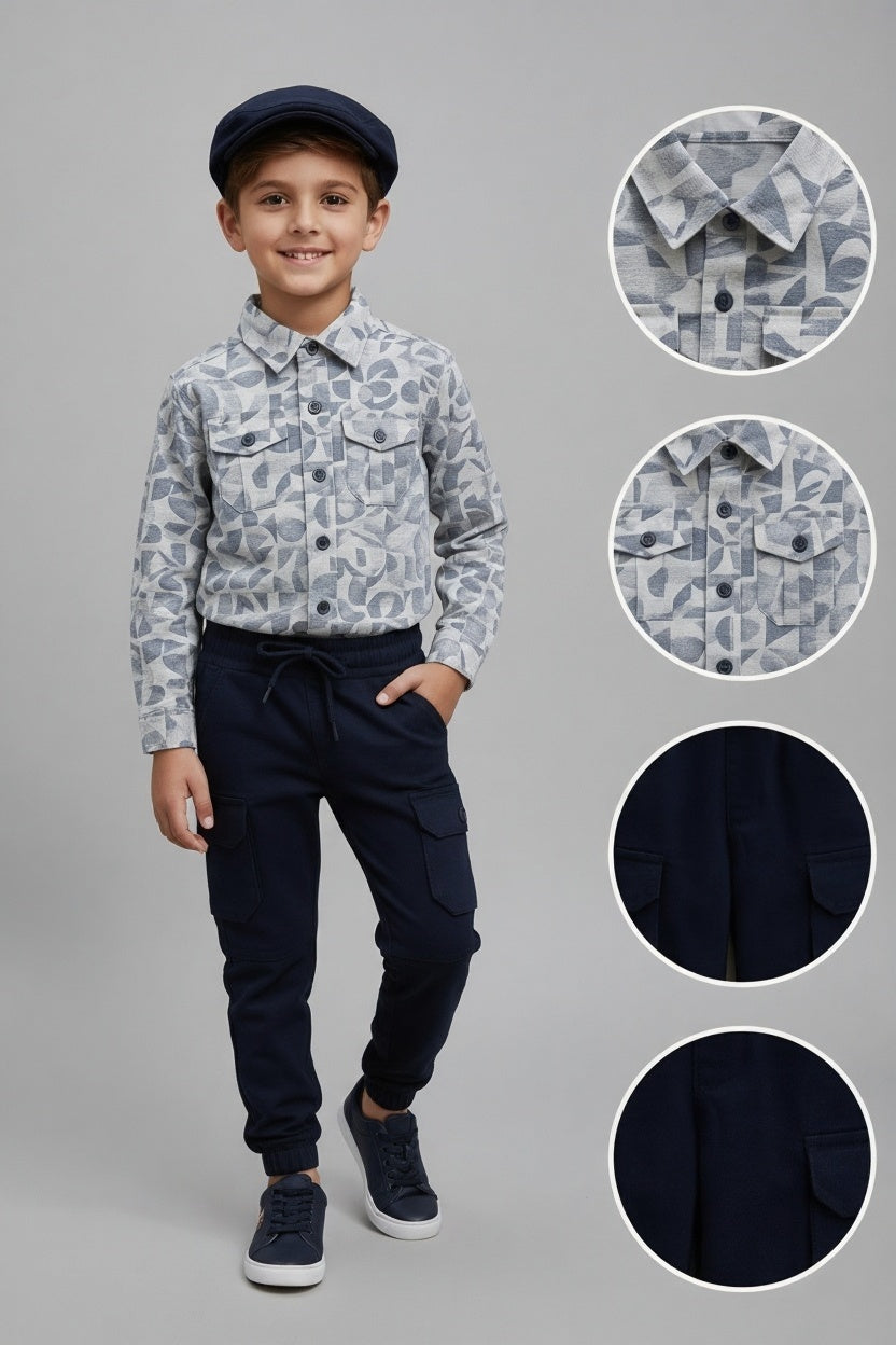 Stylish Cargo Pocket Outfit 1 to 6 Years