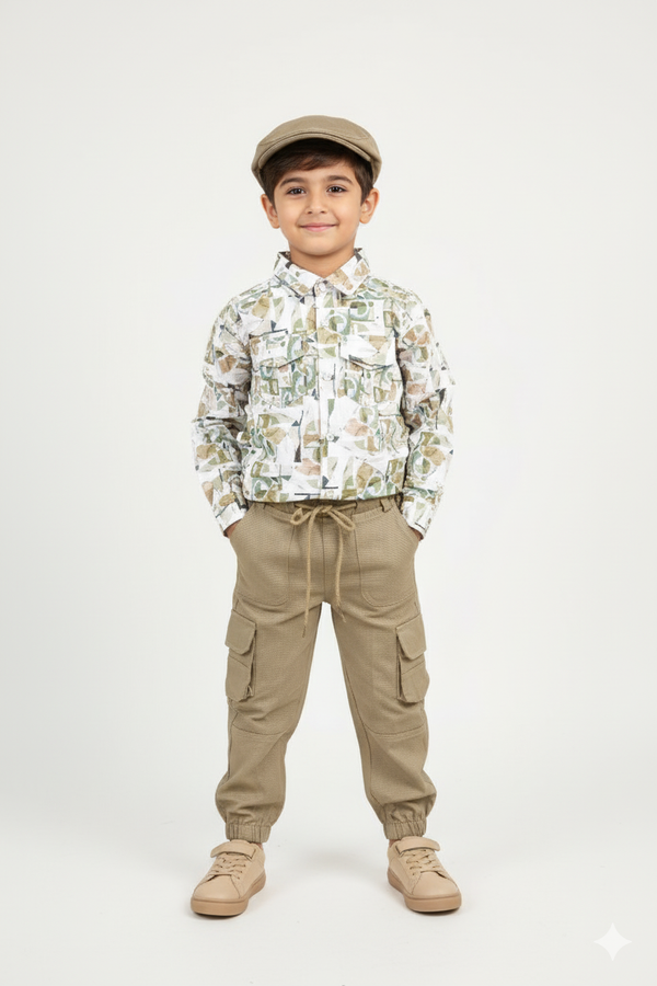 Boys White Pant Shirt Set | Ages 1 to 6 Years | Happy Princess