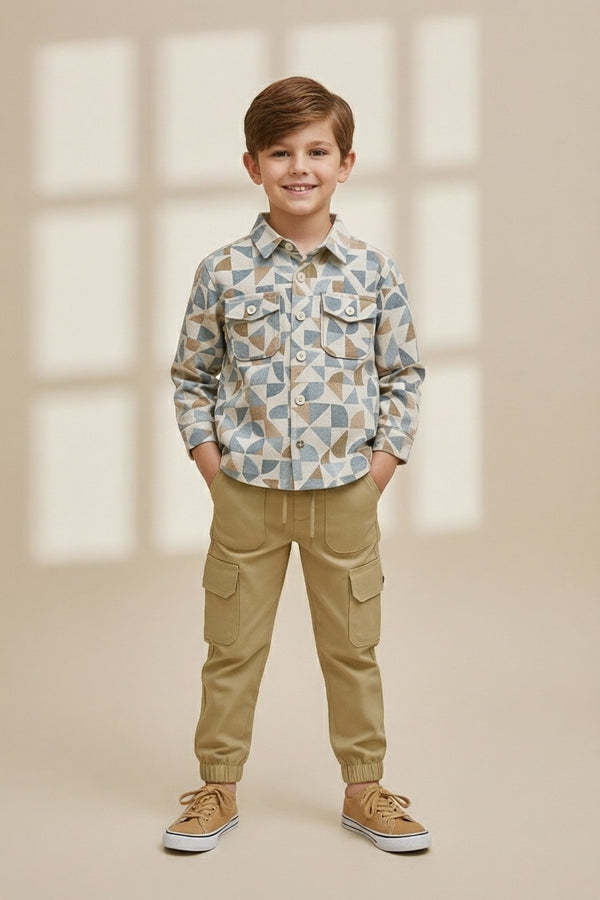 Baby Boys White Pant Shirt Set with Cap | Sizes 1 to 6 Years