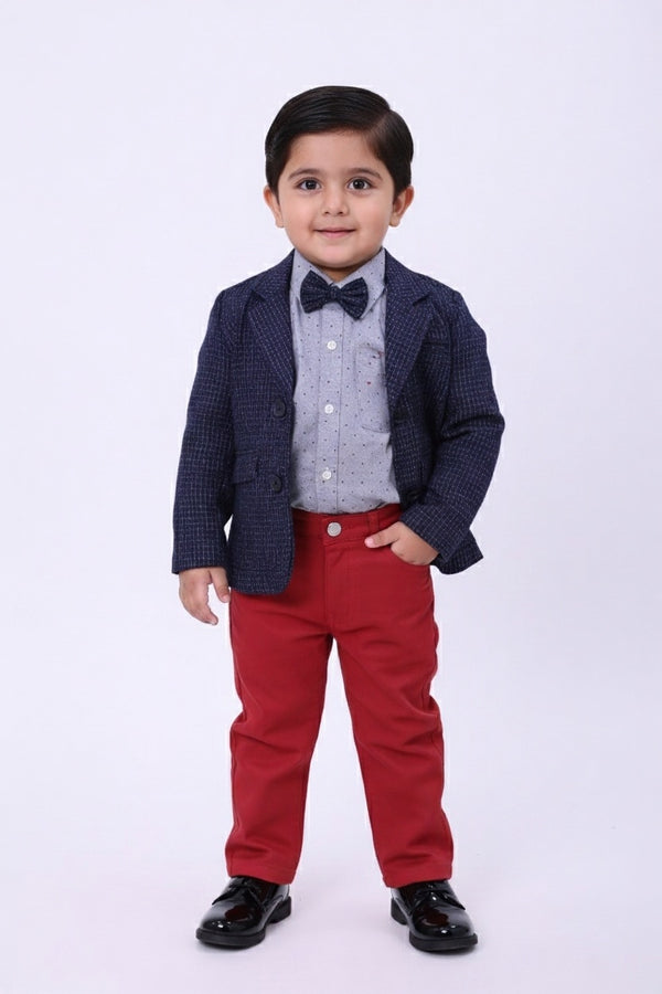 Luxury Boys Pant Coat – White | Happy Princess Kidswear