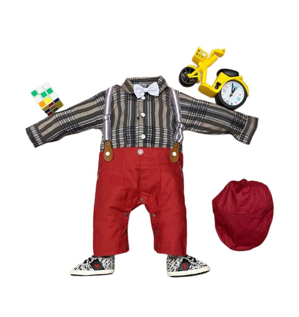 Baby Boy Classic Brown Check Shirt