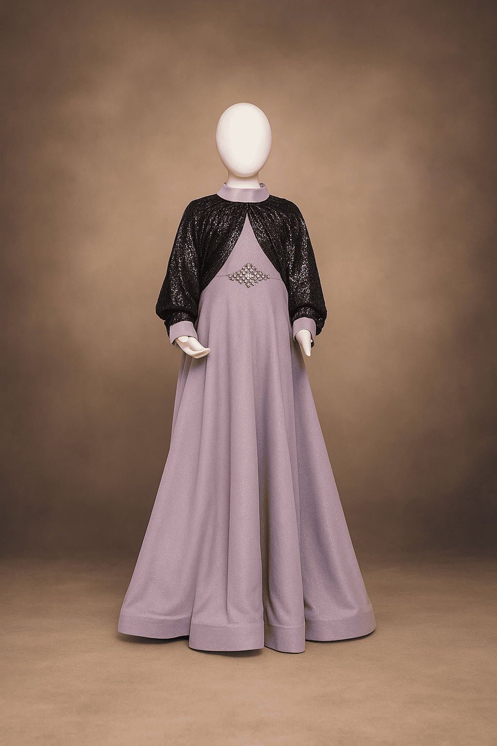 Turkish Style Moonlight Canon Silk Maxi with Koti