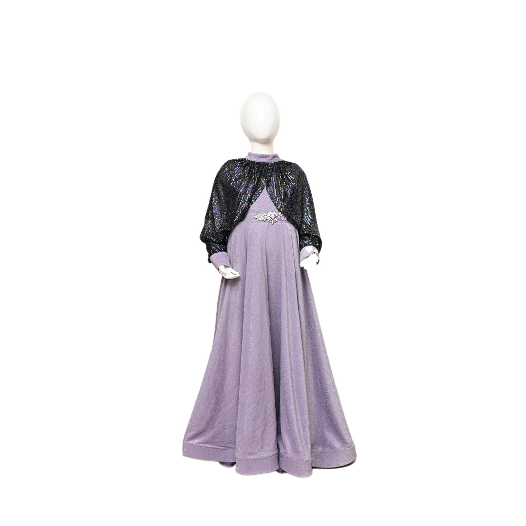 Turkish Style Moonlight Canon Silk Maxi with Koti