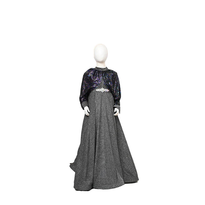 Turkish Style Moonlight Canon Silk Maxi with Koti