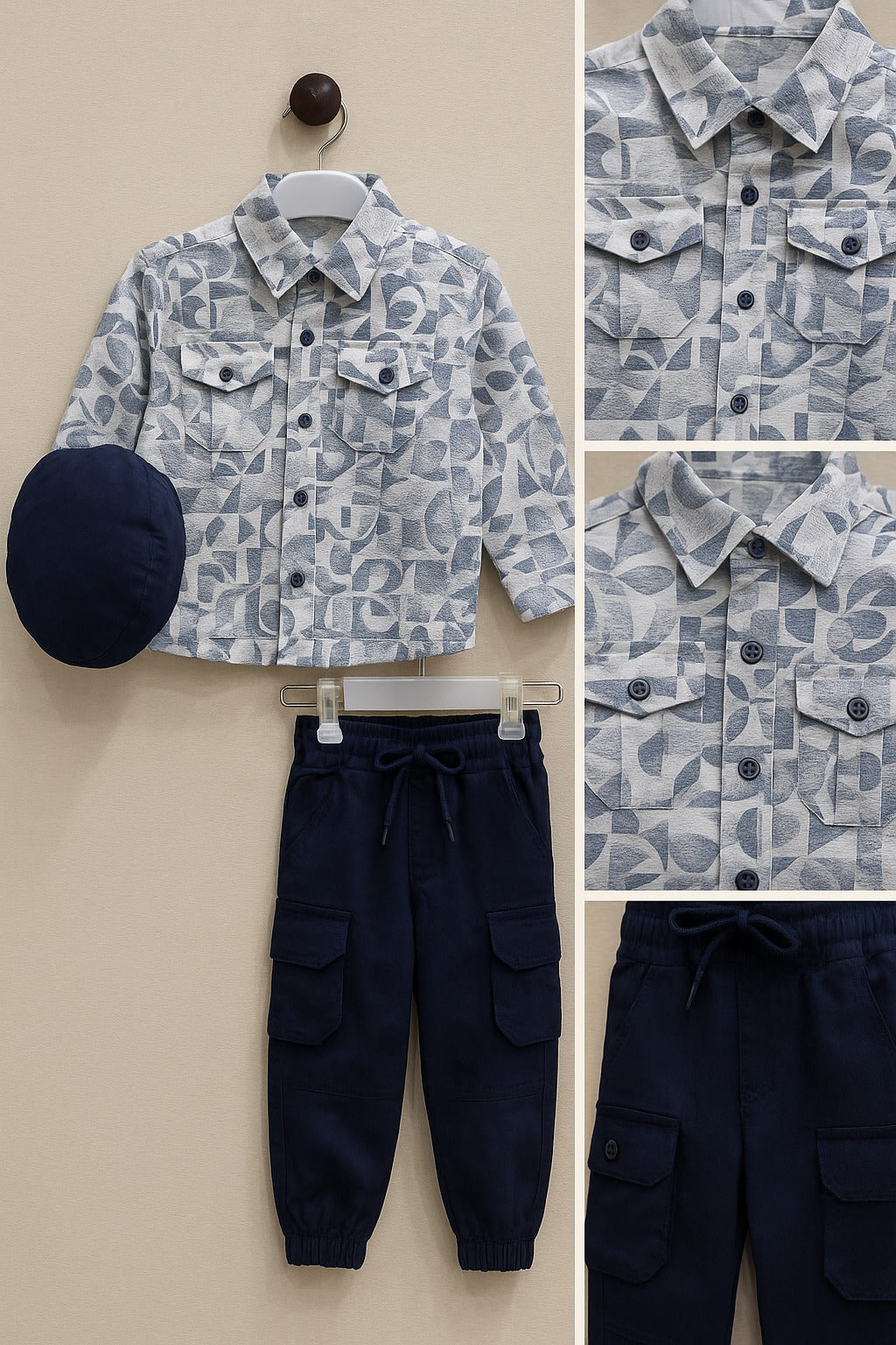Stylish Cargo Pocket Outfit 1 to 6 Years