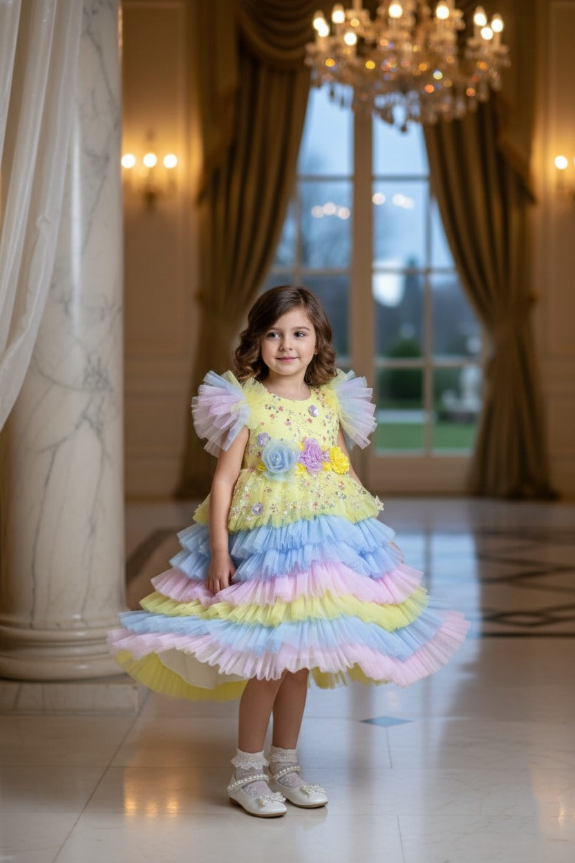 Multi-Layer Flower Girl Dress