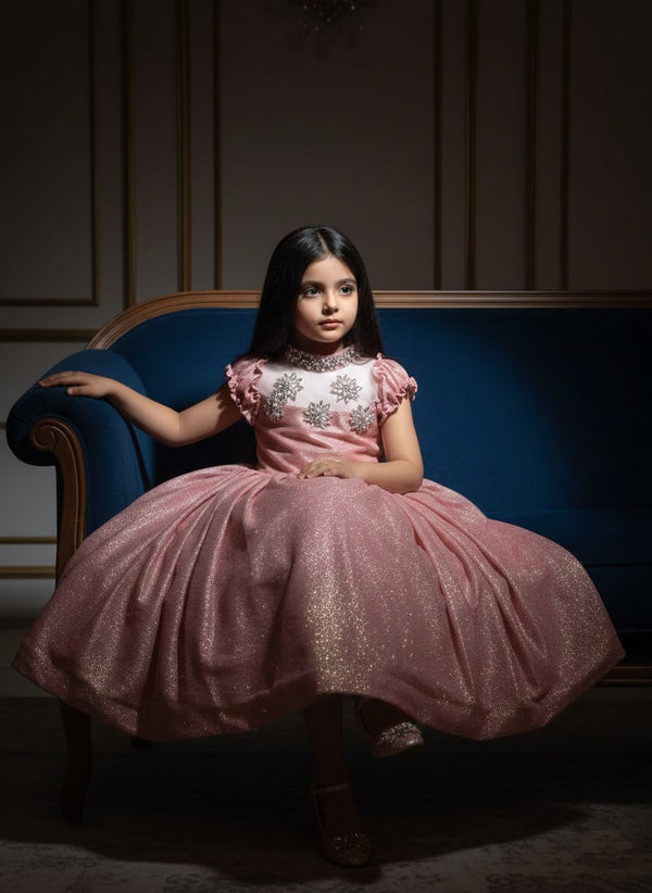 Glitter Ball Gown with Jewel Embellishments