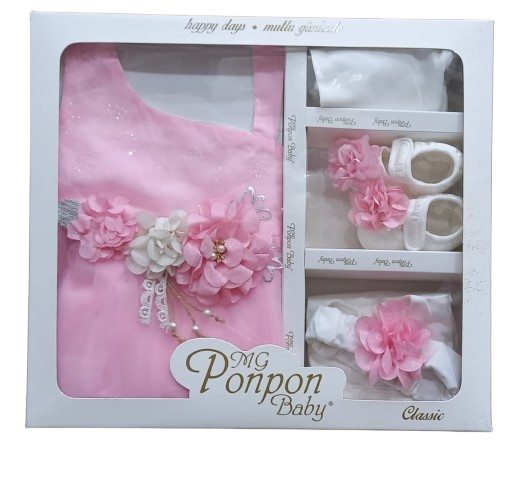 Newborn Baby Dress Gift Set MG Ponpon Baby Classic