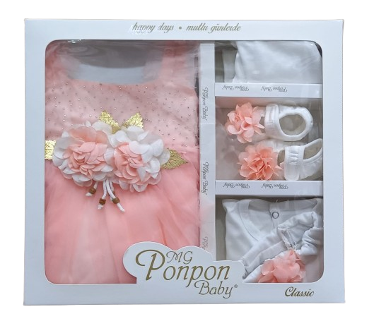 Newborn Baby Frock Gift Set with Shoes