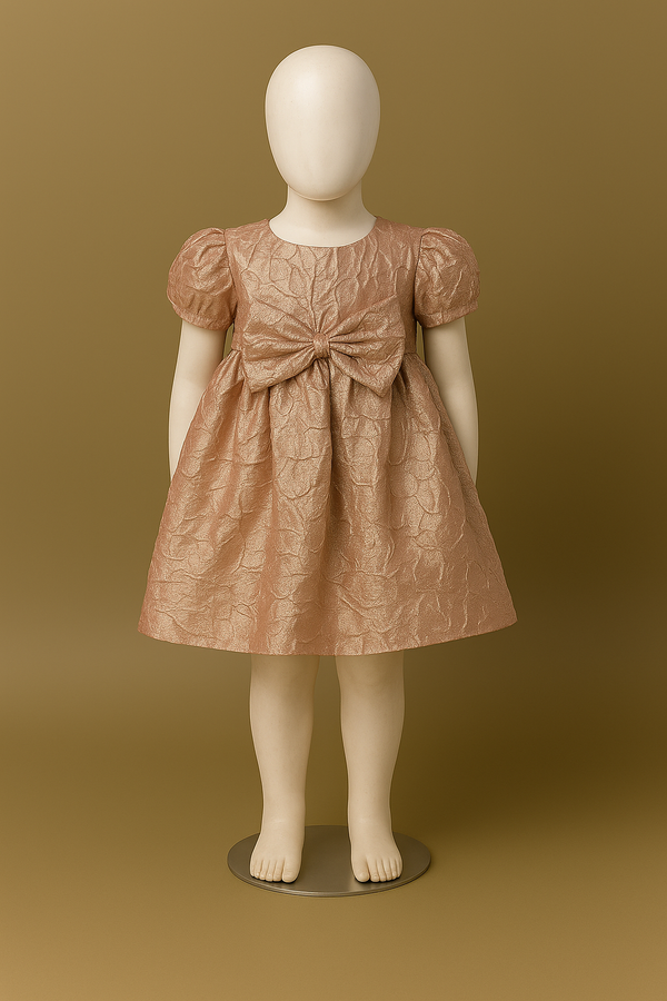 Buy 1 Get 1 Free – Baby Girl Paper Crush Party Frock Pink Gray