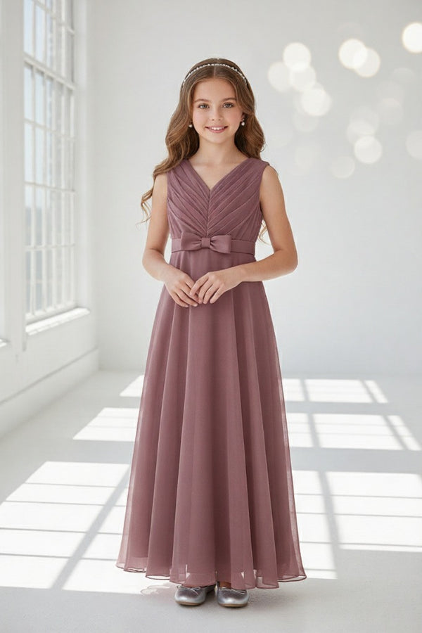 Elegant Sleeveless Maxi with Bow