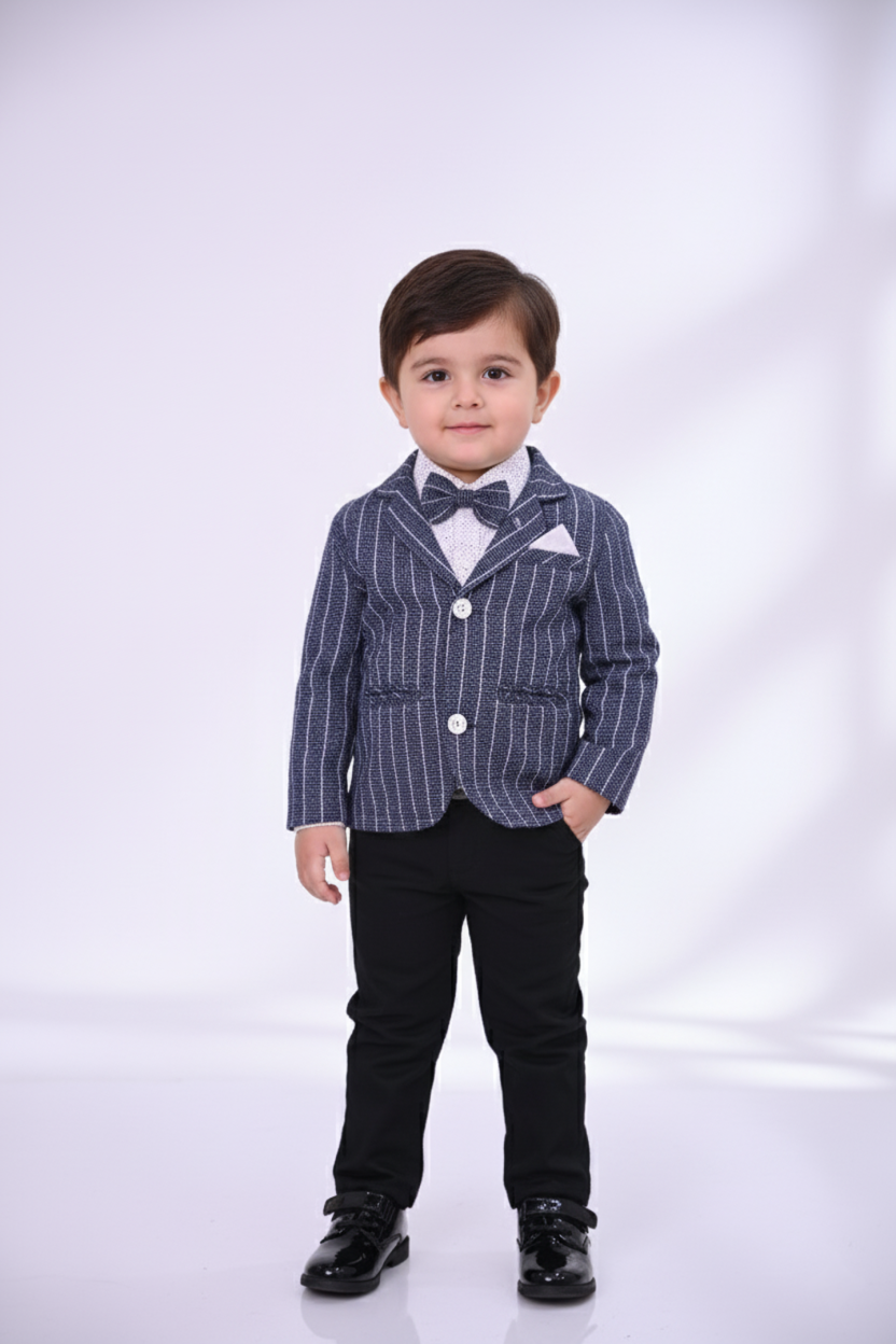 Boys White Pant Coat